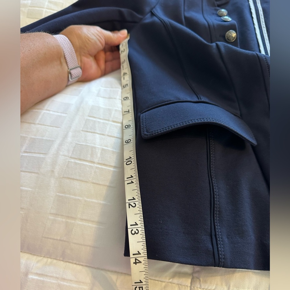 White House Black Market Dark Blue Military Blazer - Picture 8 of 13